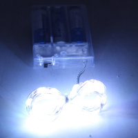 Эл/гирлянда 50 белых диодов длина 5м, шнур белый (на батарейках) SK3347-3