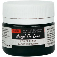 Краска акриловая 20мл "Акрил-Хобби Де Люкс" бархатная черная 0303173 Краска акриловая 20мл "Акрил-Хобби Де Люкс" бархатная черная 0303173