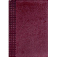 Ежедневник недатированный А5 "Velvet" 352стр., бордовый, искусственная кожа XX21172030-421