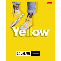 Тетрадь А5 96л клетка "YELLOW" на скобе выборочный лак 5 дизайнов 063020