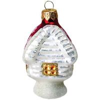 Ёлочное украшение "Домик лесной" h-9см в подарочной упаковке ФУ-7