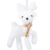 Набор ёлочных украшений 2шт "Олени" 11см белый Y3783-16