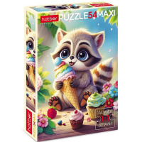 Пазлы 54 эл. "Крошка енот" 40х28см макси 54ПЗ3_33584/090504