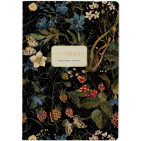 Тетрадь А5 40л клетка "Flora. Лесные ягоды" прошитый блок матовая ламинация Soft Touch 7-40-001/169