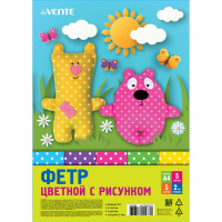 Набор фетра А4 "Горошек" 2мм 5цв. 5л. с европодвесом 8113208