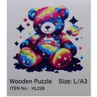 Пазл 16х14см дерево L "Мишка" HL226/11339-24