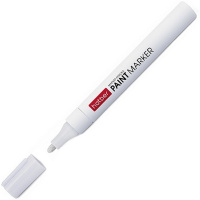 Маркер-краска белый, металл.корпус, пулевидный наконечник, толщина линии 1-4мм 040912