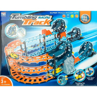 Автотрек 84 детали пластик 55х42х8см (трек, 2 машинки) 2082773/89915