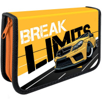 Пенал "Break limits" 20х13х3см прямоугольный одностворчатый, 2 откидные планки, ткань ПО-42