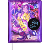 Дневник для 1-11 классов "Stay Cool" твердая обложка, искусственная кожа с поролоном, аппликация