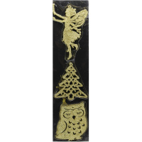 Набор ёлочных украшений 15шт "Сова, ель, фея" золото Y9931-24