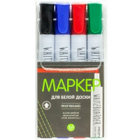 Набор маркеров для белой доски "Profyboard" 4шт, пулевидный наконечник, толщина линии 2,0мм 22-0052