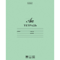 Тетрадь А5 12л косая линия "Буквы" 80гр/кв.м. зеленая 12Т5A6_19921/056537