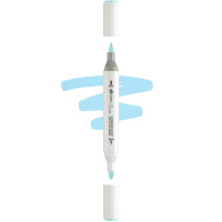 Маркер акриловый двусторонний "Сонет" лазурный, пулевидный наконечник/кисть 273-B307