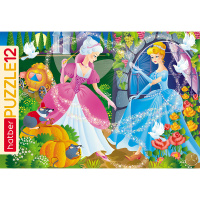 Пазлы 12 эл. "Золушка и Фея" 30х20см в рамке 12ПЗ4_08167/035134