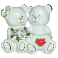 Сувенир "Медведи" 7х7см керамика Y3401-16