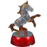 Сувенир "Лошадь" 15см светящийся, стекло Y222-13/Y221-13