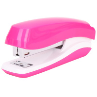 Степлер №24/6,26/6 15л глубина 60мм, пластик розовый/белый E0350