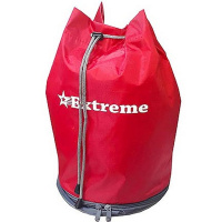 Сумка для сменной обуви 41x33,5см 2 отделения, круглое дно, красно-серая СДС-6