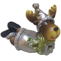 Сувенир "Олень" 8х6,7см лежачий, полистоун, 2 вида Y8472-19