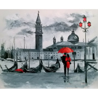 Алмазная мозаика 30х40см "Прогулка по Венеции" полная выкладка GB75168