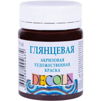 Краска акриловая 50мл коричневая глянцевая Декола 2928419