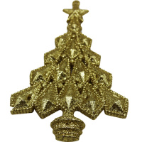 Ёлочное украшение "Ель" 15х9см золото Y9941-24