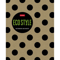 Тетрадь А5 48л клетка "Black dot" на скобе крафт 5 дизайнов 48Т5В1/075381