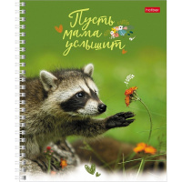 Тетрадь А5 96л клетка "Пусть мама услышит" на спирали глянцевая ламинация 4 дизайна 96Т5В1гр/075829