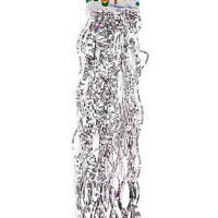 Дождь 1,5м волна голография серебро Y8382-19