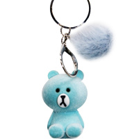 Брелок "Животные" 5см с пушком, пвх, ассорти KY2302