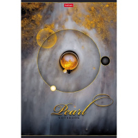 Тетрадь А4 80л линия "Pearl" на скобе матовая ламинация 3 дизайна 083005