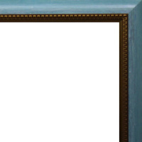 Рамка 30х40см голубая/золото 32мм