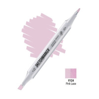 Маркер спиртовой двухсторонний "Sketchmarker" розовые кружева SM-V124