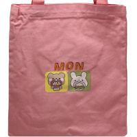 Сумка "MON" 38х33,5см 1 отделение текстиль, розовая FB1232