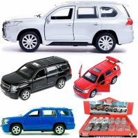 Машина "Chevrolet Tahoe/Lexus LX-570" цвет ассорти, инерционная, металл 12см (открывающиеся двери)