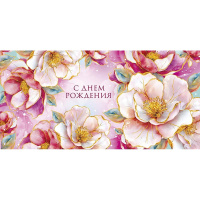 Конверт для денег "С Днем Рождения" 167х83мм 0320.487