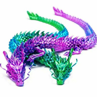 Фигурка 3D "Дракон" 45см подвижный, пластик, 6 цветов 11257-24