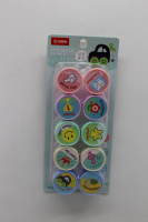 Набор штампов 10шт диаметр 2,5см "English" DJ03-0025