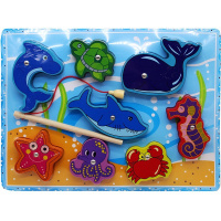Пазл "Морские обитатели" 8 элементов, 30х22см дерево 11407-24/3