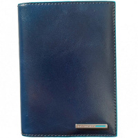 Обложка для документов "Blue Square" 13х11х3см синяя, натуральная кожа PP5256B2/BLU2