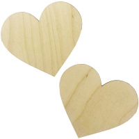 Заготовка для декорирования "Сердечки" 10х8,7см дерево 2шт