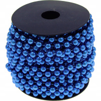 Бусы Шары 7,5мм 5м синие Y6601-18