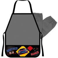 Накидка для труда "Brother gamer" 49х39см с нарукавниками, черный/серый ННФ-2