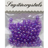 Набор бусин 13х10см 8мм фиолетовый Y9022-19