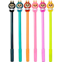 Ручка шариковая "Зубастик" 0,7мм, синяя, круглый корпус, 6 цветов M-15620-70