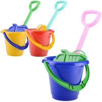 Набор д/песка (ведро, лопатка 48см, формочка-машинка) 25х25х44см ПИ000085