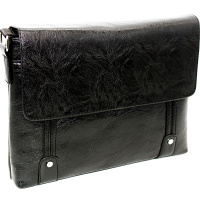 Сумка 32х25х4см кожзам, черный Y9406-19
