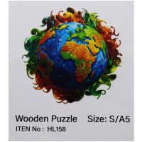 Пазл 14х12,5см дерево S "Планета Земля" HL158/11337-24