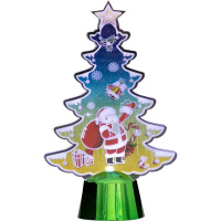 Ель настольная 14,5см светящаяся, пластик Y5620-17